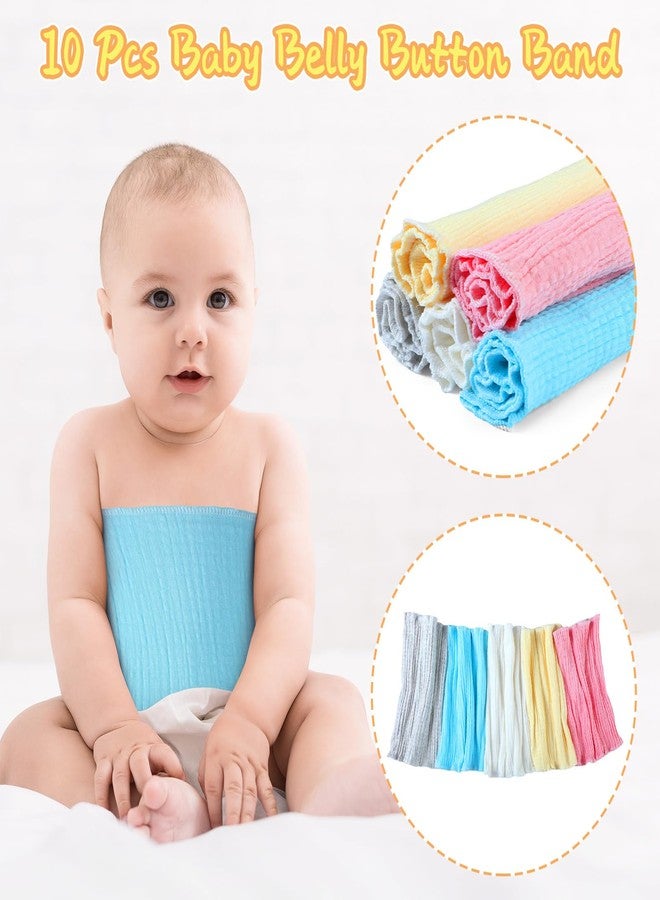 Cutecrop 10 Pcs Baby Belly Band Elastic Gtube Belt Double Layer Belly Button Cover Cotton Gtube Cover Umbilical Hernias Belt for Babies Toddler Boys Girls - Image 3